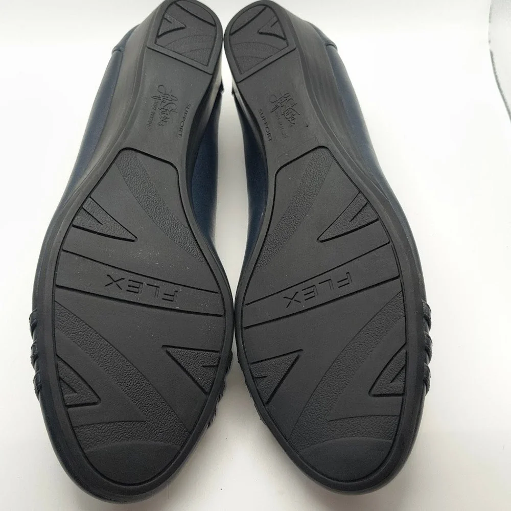 LifeStride Flats Womens 11M Navy Blue Buckle Detail LifeSystem Comfort Shoes